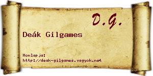 Deák Gilgames névjegykártya